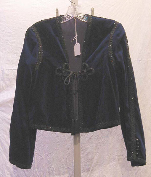 Evening ensemble, Yves Saint Laurent (French, founded 1961), a) silk, jet; b,c) silk, French