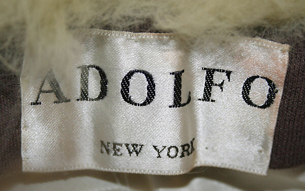 Hat, Adolfo (American, born Cuba, Cárdenas 1923–2021 New York), fur, cotton, glass, synthetic, American