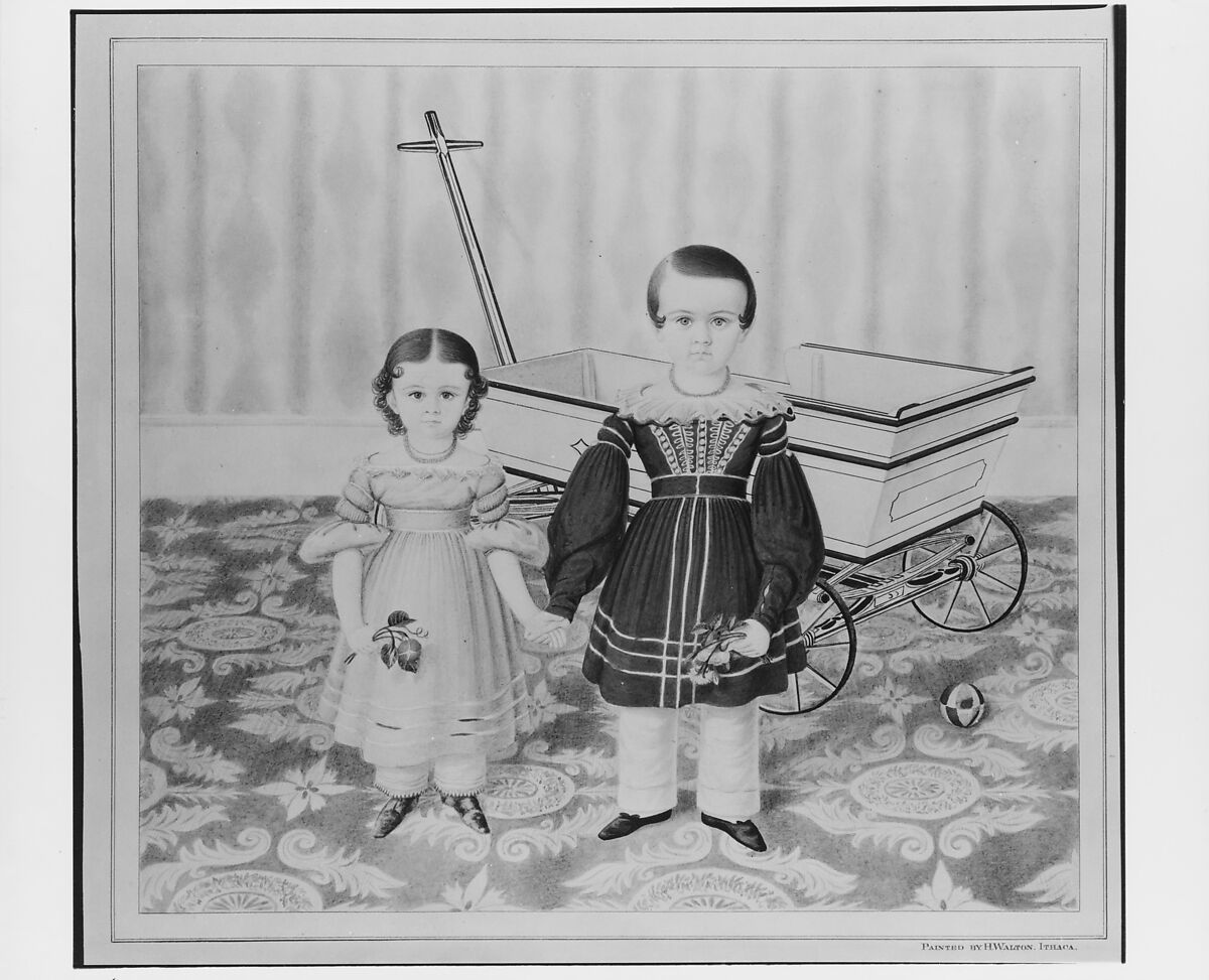 Frances and Charles Cowdrey, Henry Walton (1804–1865), Watercolor, black ink, graphite, and lead white on off-white wove paper, American