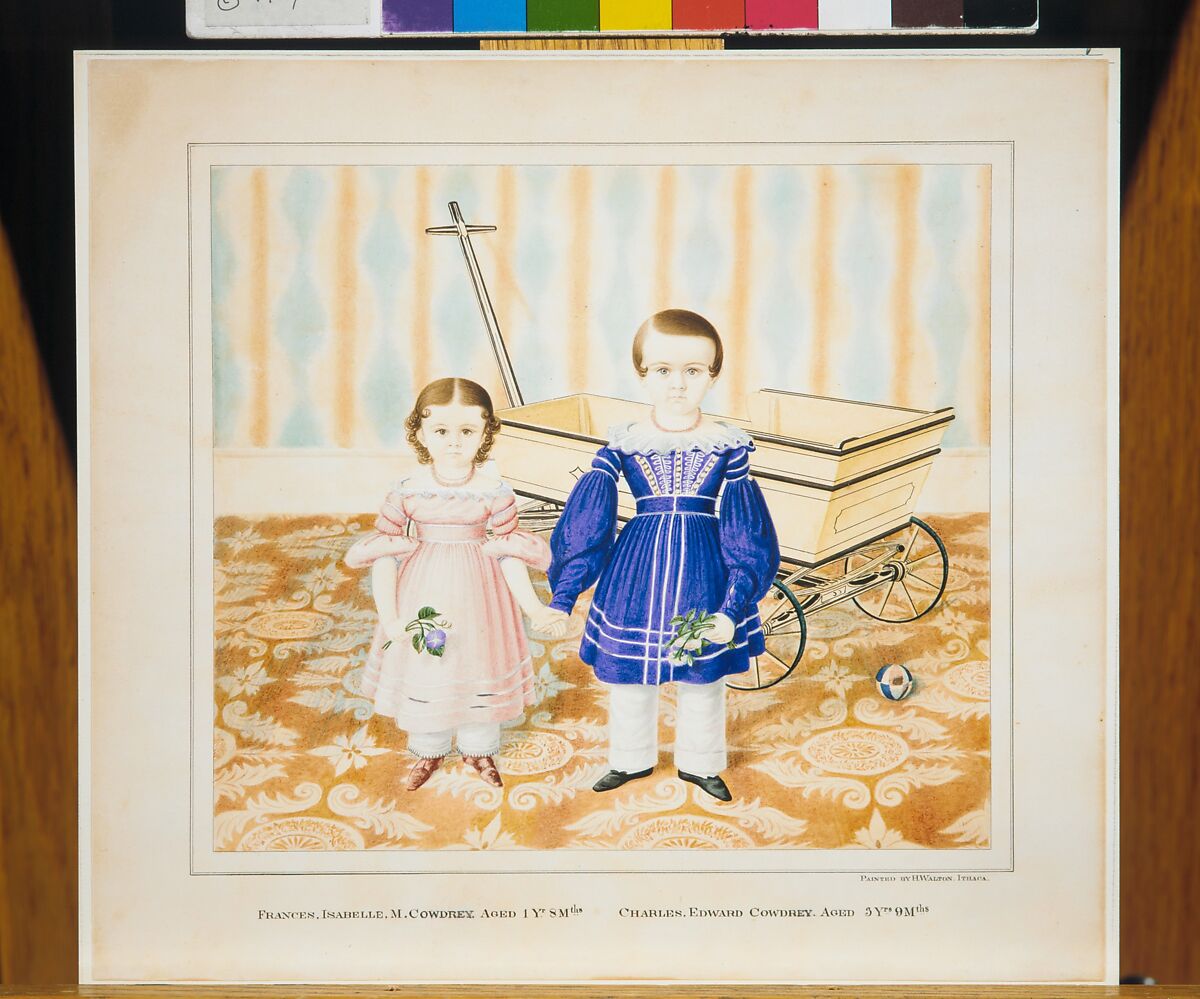 Frances and Charles Cowdrey, Henry Walton (1804–1865), Watercolor, black ink, graphite, and lead white on off-white wove paper, American