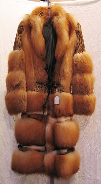 Coat, Gucci (Italian, founded 1921), a,c) fur, leather; b) leather, Italian