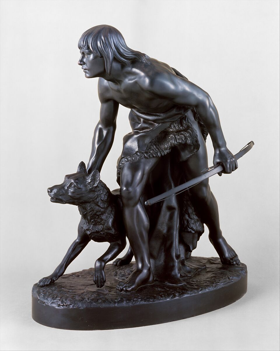 The Indian Hunter, John Quincy Adams Ward (American, Urbana, Ohio 1830–1910 New York), Bronze, American