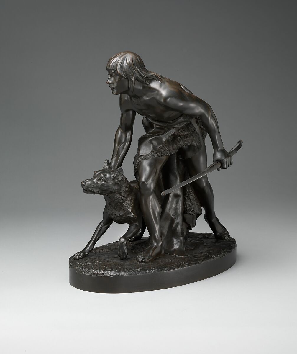 The Indian Hunter, John Quincy Adams Ward (American, Urbana, Ohio 1830–1910 New York), Bronze, American 