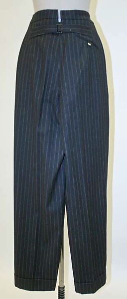 Trousers, Gaultier Paris (French, founded 1997), wool, silk, plastic, French