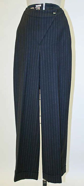 Trousers, Gaultier Paris (French, founded 1997), wool, silk, plastic, French 