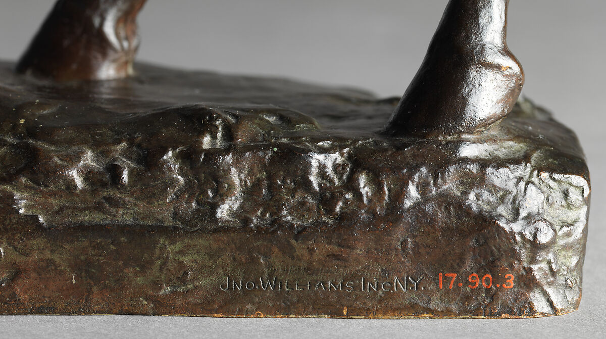 Study of the Horse for the Statue of Major General George Henry Thomas, John Quincy Adams Ward (American, Urbana, Ohio 1830–1910 New York), Bronze, American