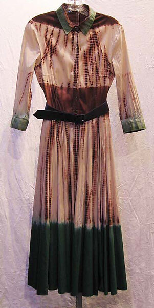Dress, Prada (Italian, founded 1913), a) cotton, plastic; b) cotton, Italian 