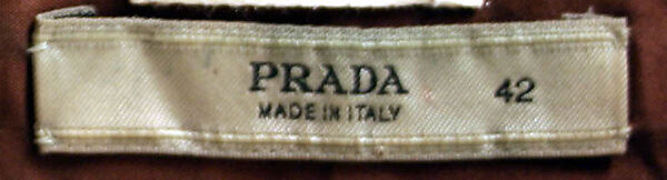 Dress, Prada (Italian, founded 1913), a) cotton, plastic; b) cotton, Italian