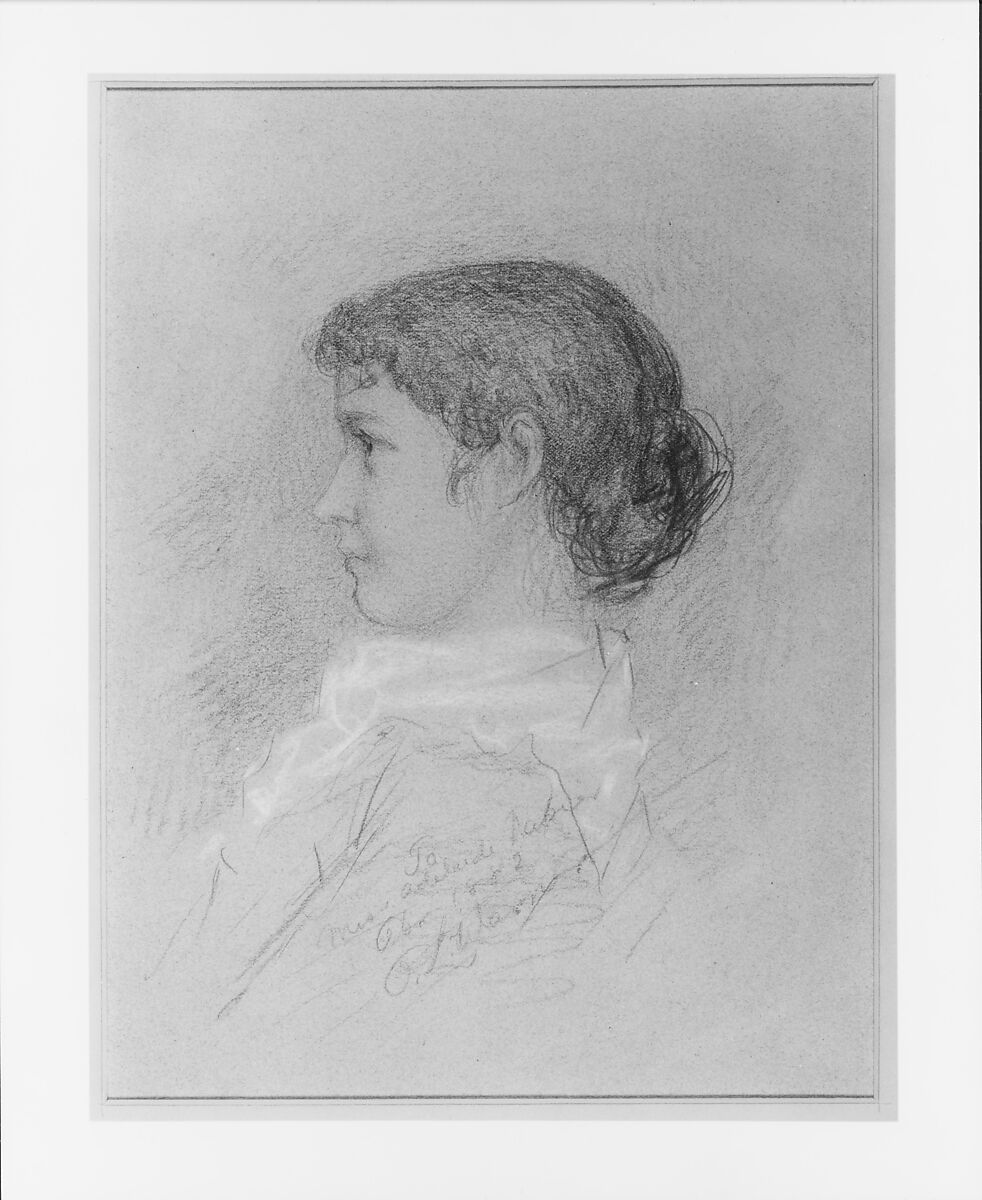Adelaide Napier, Olin Levi Warner (American, West Suffield, Connecticut 1844–1896 New York), Graphite with white highlights on paper, American
