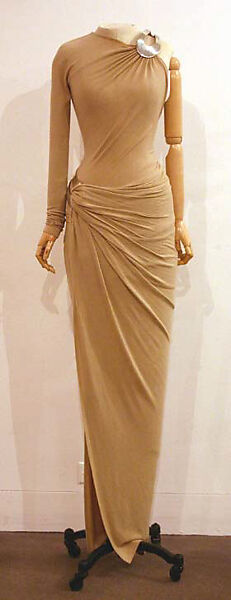 Donna Karan - Authenticated Dress - Polyester Gold Plain for Women, Very Good Condition