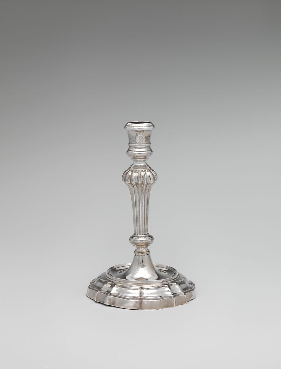 Candlestick, Formerly attributed to Jacob Hurd (American, Boston, Massachusetts 1702/3–1758 Boston, Massachusetts), Silver, American 