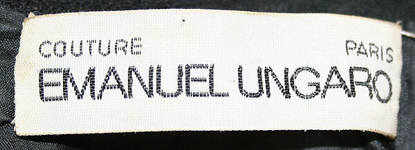 Dress, Emanuel Ungaro (French, 1933–2019), wool, silk, French