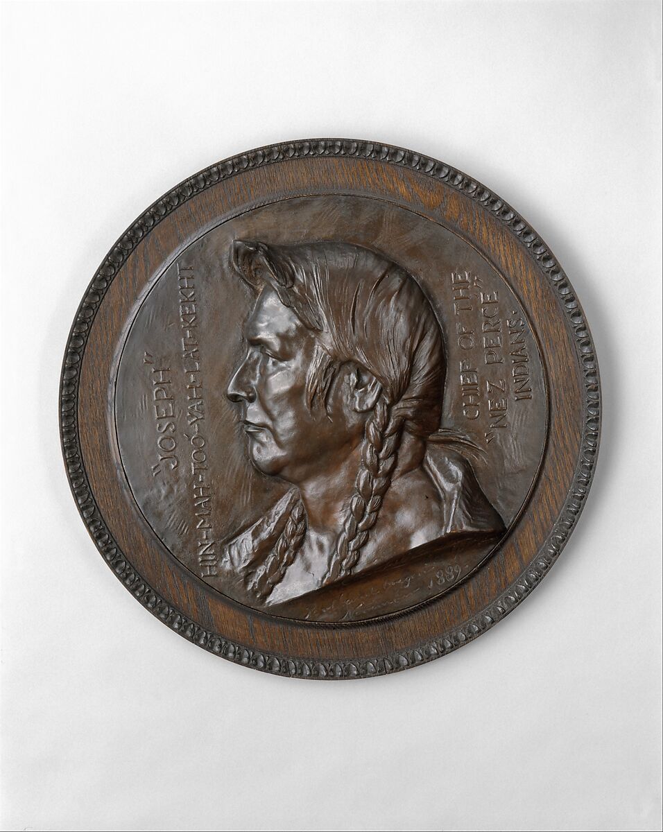 "Joseph," Hin-mah-too-yah-lat-kekht, Chief of the "Nez Percé" Indians, Olin Levi Warner (American, West Suffield, Connecticut 1844–1896 New York), Bronze, American