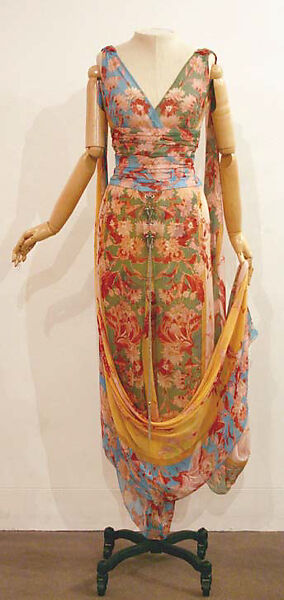 Dress, Valentino (Italian, born 1932), a) silk, metal; b) metallic, Italian 