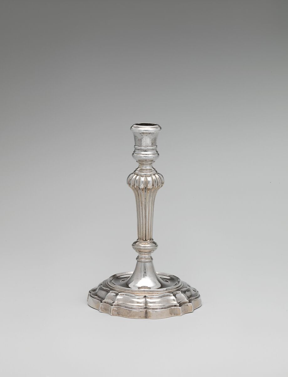 Candlestick, Formerly attributed to Jacob Hurd (American, Boston, Massachusetts 1702/3–1758 Boston, Massachusetts), Silver, American 