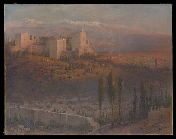 The Alhambra, Granada, Spain, John Ferguson Weir (American, West Point, New York 1841–1926 Providence, Rhode Island), Oil on canvas, American