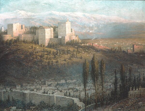 The Alhambra, Granada, Spain, John Ferguson Weir (American, West Point, New York 1841–1926 Providence, Rhode Island), Oil on canvas, American 