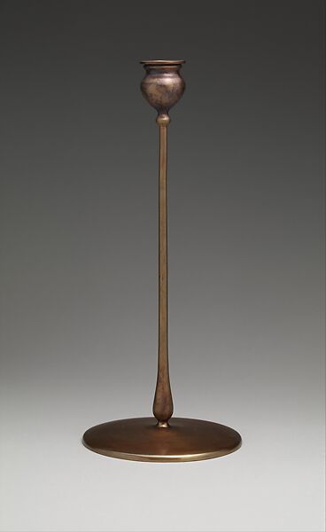 Candlestick, Robert R. Jarvie (American, 1865–1941), Bronze, American 