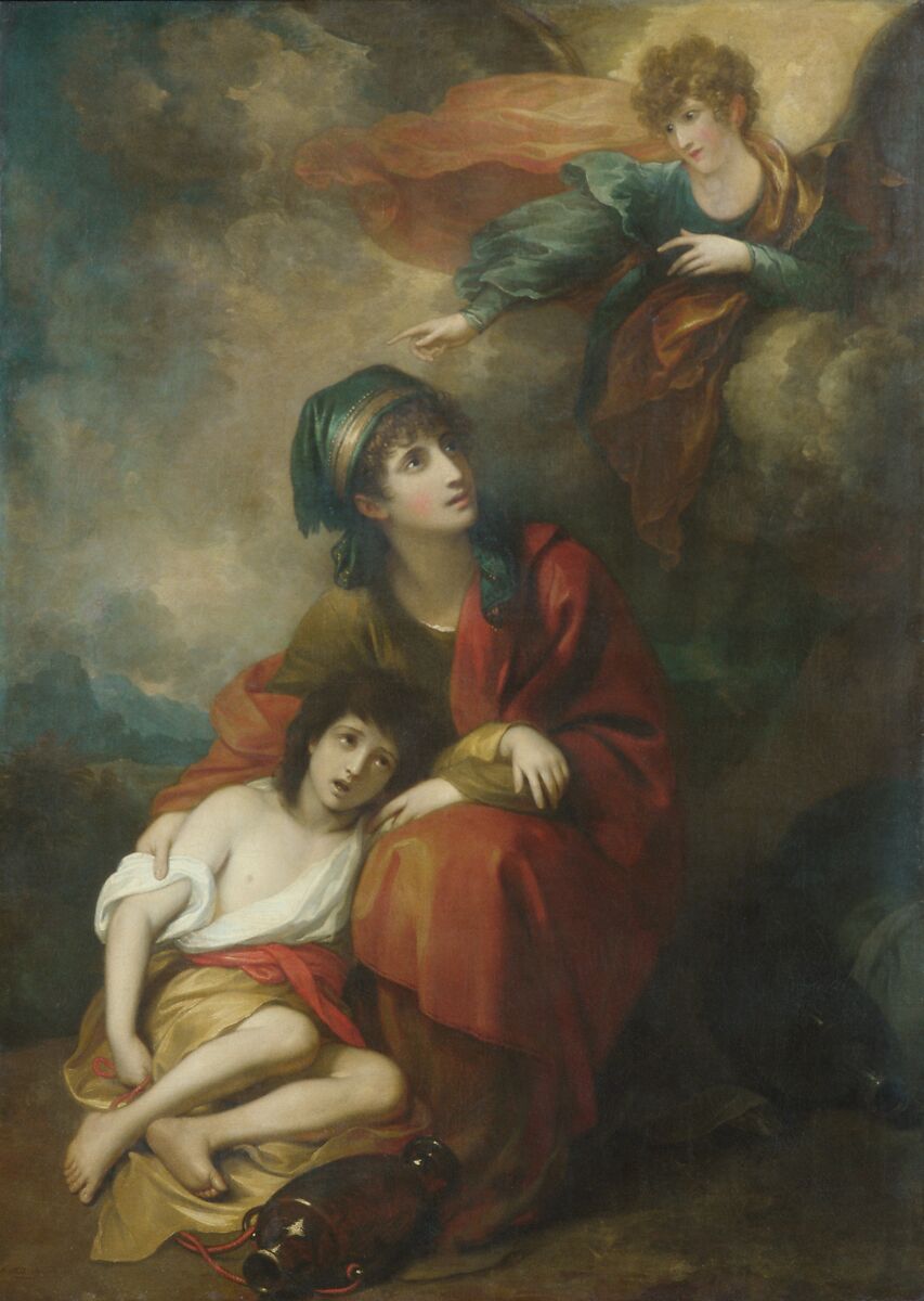 Hagar and Ishmael, Benjamin West (American, Swarthmore, Pennsylvania 1738–1820 London), Oil on canvas, American