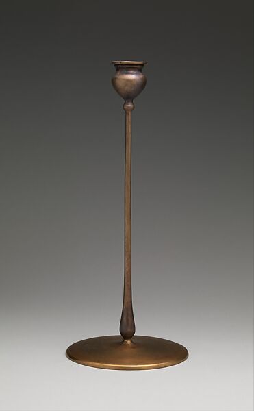 Candlestick, Robert R. Jarvie (American, 1865–1941), Bronze, American 