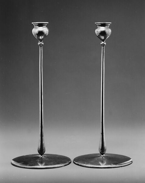 Candlestick, Robert R. Jarvie (American, 1865–1941), Bronze, American