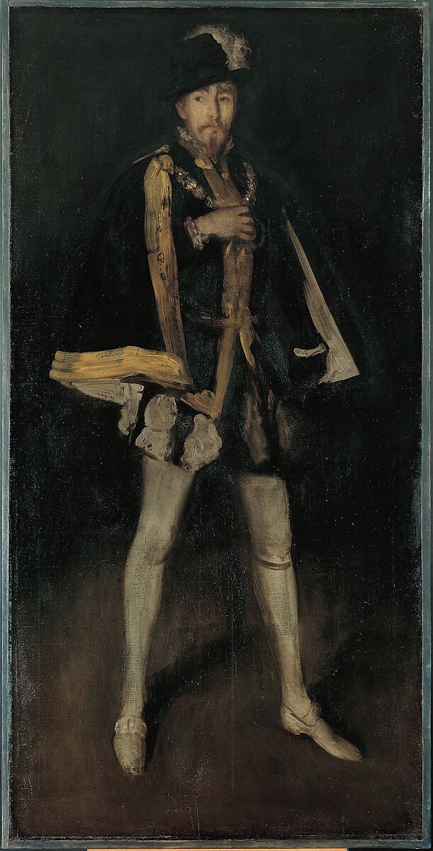 Arrangement in Black, No. 3: Sir Henry Irving as Philip II of Spain, James McNeill Whistler (American, Lowell, Massachusetts 1834–1903 London), Oil on canvas, American 