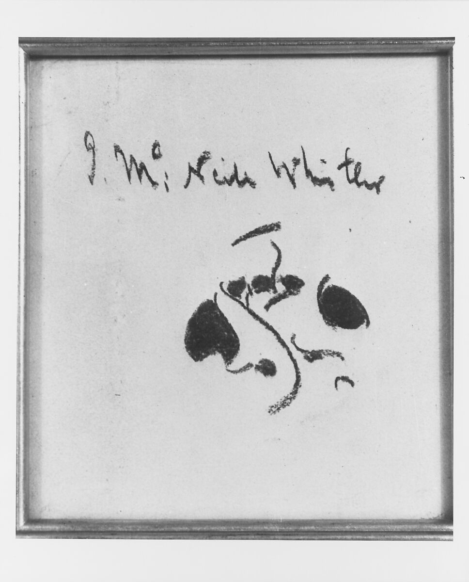 Butterfly Monogram, James McNeill Whistler (American, Lowell, Massachusetts 1834–1903 London), Charcoal on off-white wove paper, American