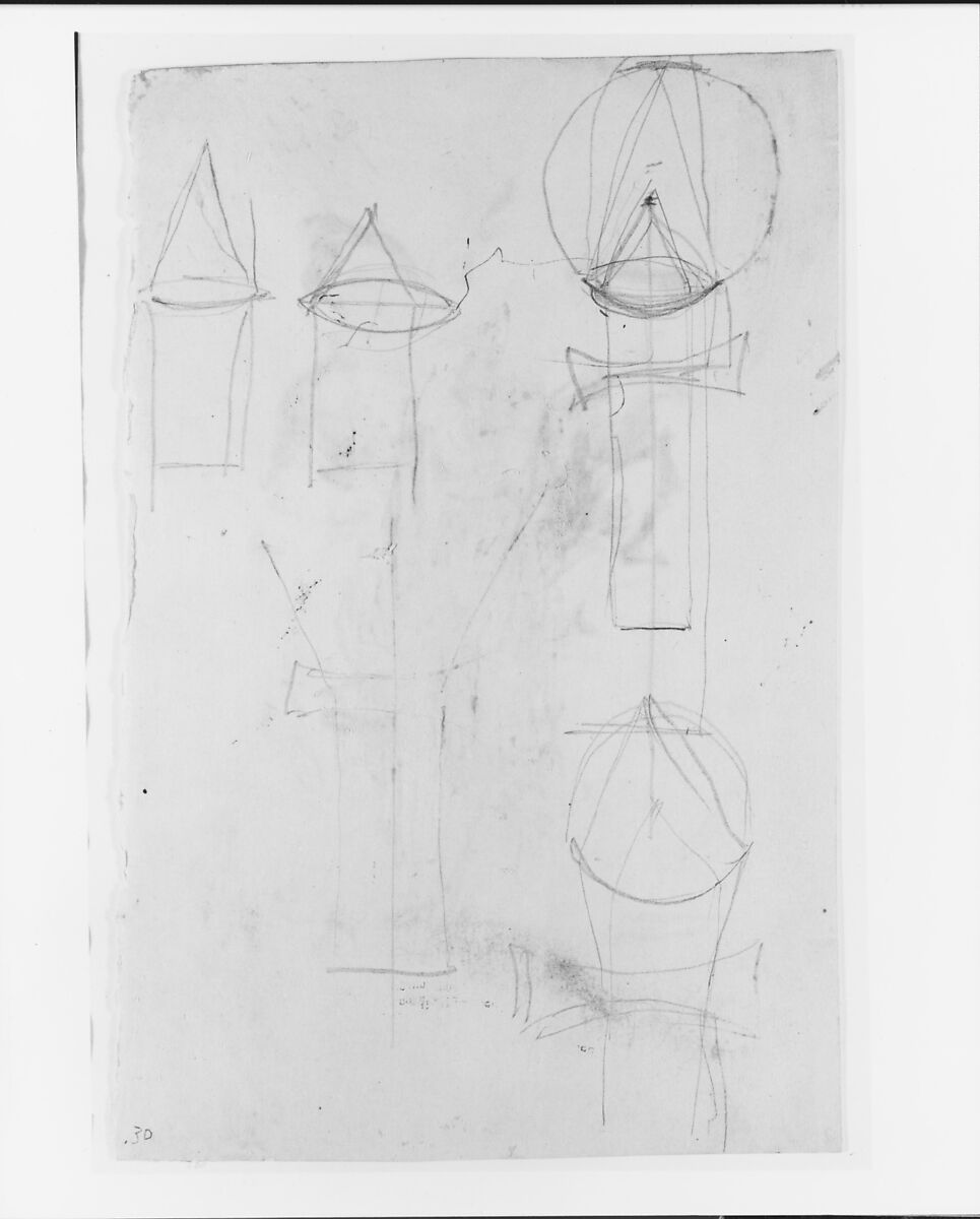Jack Shepard [sic], Edgeworth Bess and Pol (from Sketchbook), James McNeill Whistler (American, Lowell, Massachusetts 1834–1903 London), Black ink and graphite on off-white wove paper, American