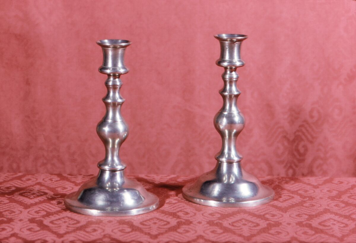 Candlestick, Sellew and Company (1832–60), Pewter, American