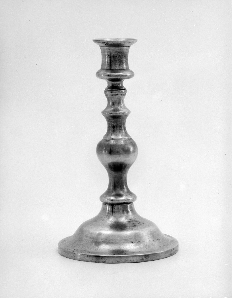 Candlestick, Sellew and Company (1832–60), Pewter, American 