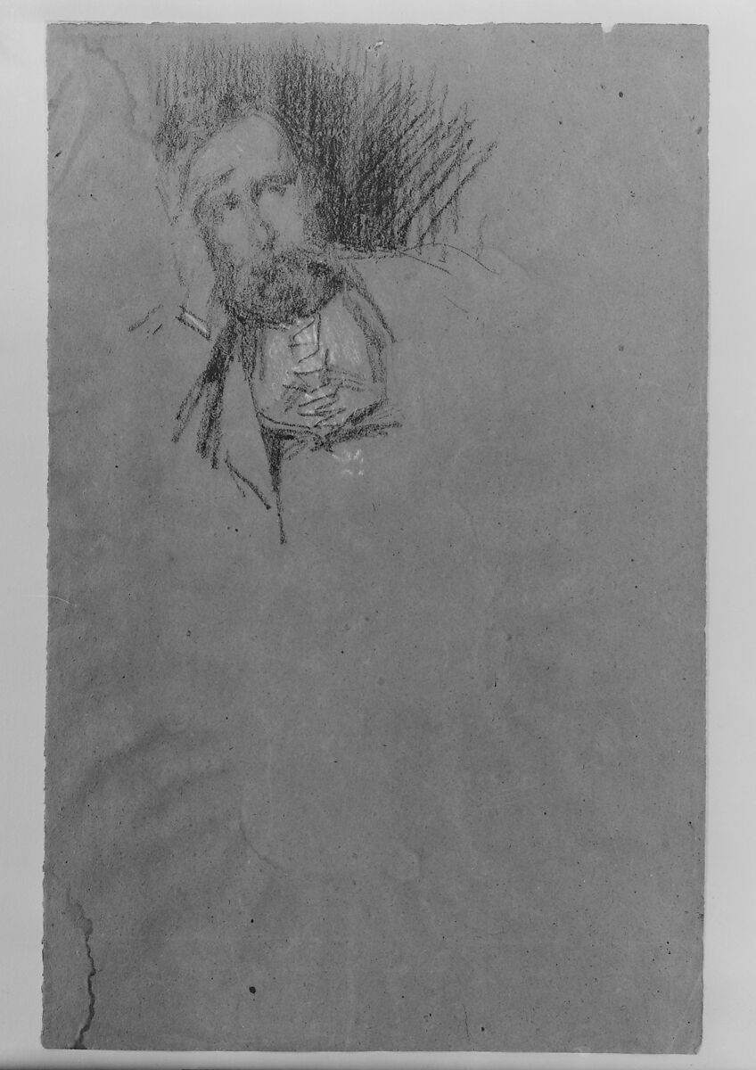 Portrait of Frederick R. Leyland, James McNeill Whistler (American, Lowell, Massachusetts 1834–1903 London), Conté crayon and white chalk on brown wove paper, American