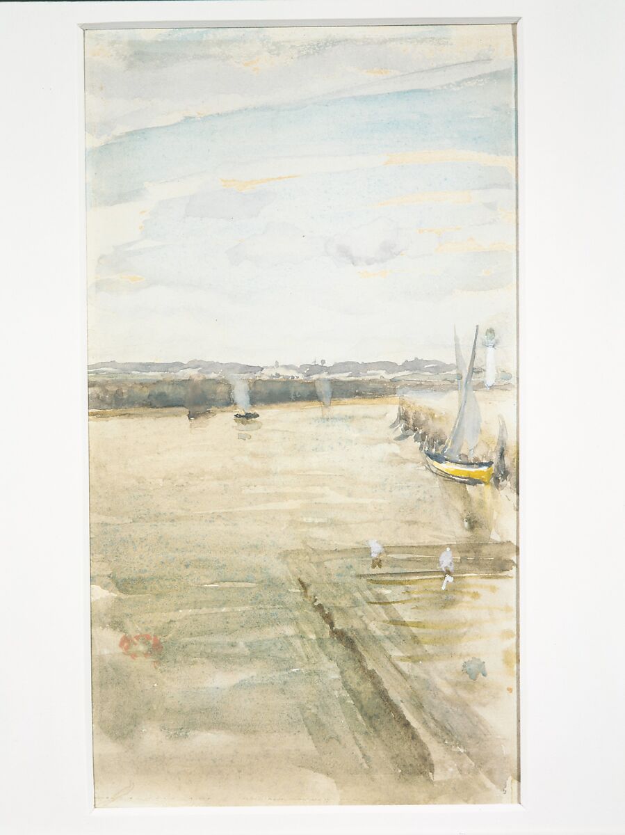 Scene on the Mersey, James McNeill Whistler (American, Lowell, Massachusetts 1834–1903 London), Watercolor and gouache on white wove paper, American 