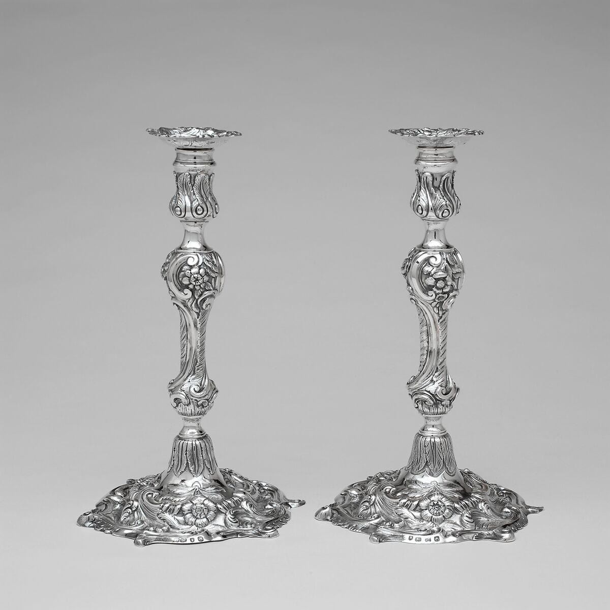 Candlestick, Probably Samuel Siervent (active from 1755), Silver, British 
