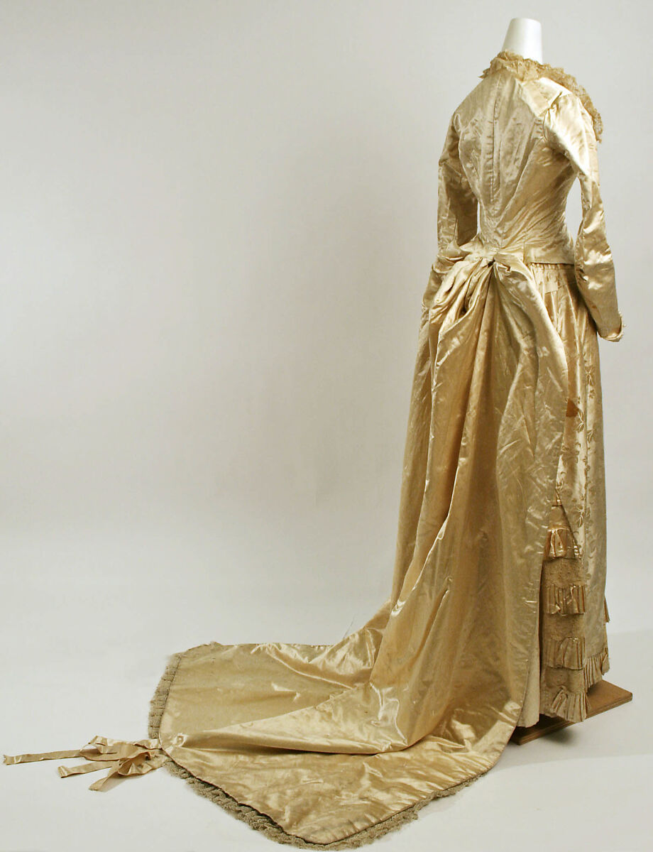 Wedding dress, silk, American
