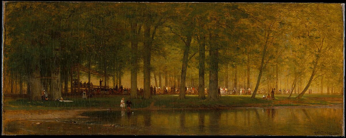 The Camp Meeting, Worthington Whittredge (Springfield, Ohio 1820–1910 Summit, New Jersey), Oil on canvas, American 