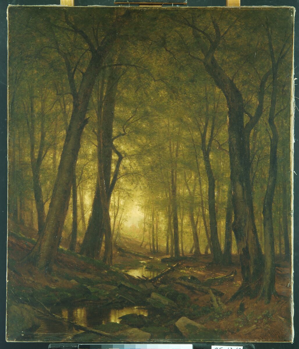 Evening in the Woods, Worthington Whittredge (Springfield, Ohio 1820–1910 Summit, New Jersey), Oil on canvas, American 