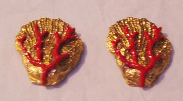 Earrings, Yves Saint Laurent (French, founded 1961), a,b) metal, enamel, French 