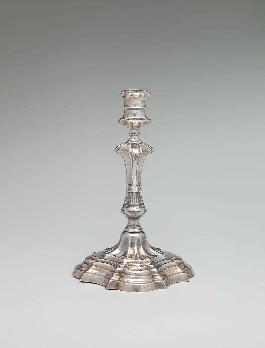Candlestick, Marked by B. M., Silver, American 