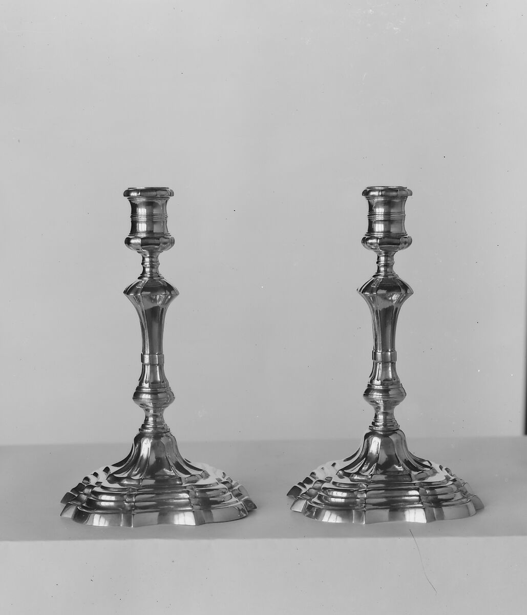 Candlestick, Marked by B. M., Silver, American