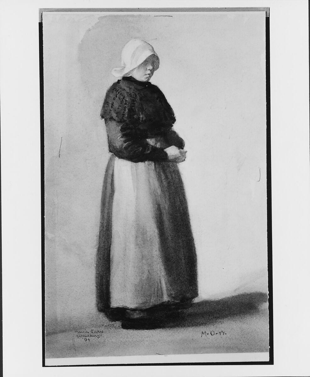 Dutch Woman, Marcia Oakes Woodbury (American, South Berwick, Maine 1865–1913 South Berwick, Maine), Watercolor, gouache, and graphite on wove paper, American