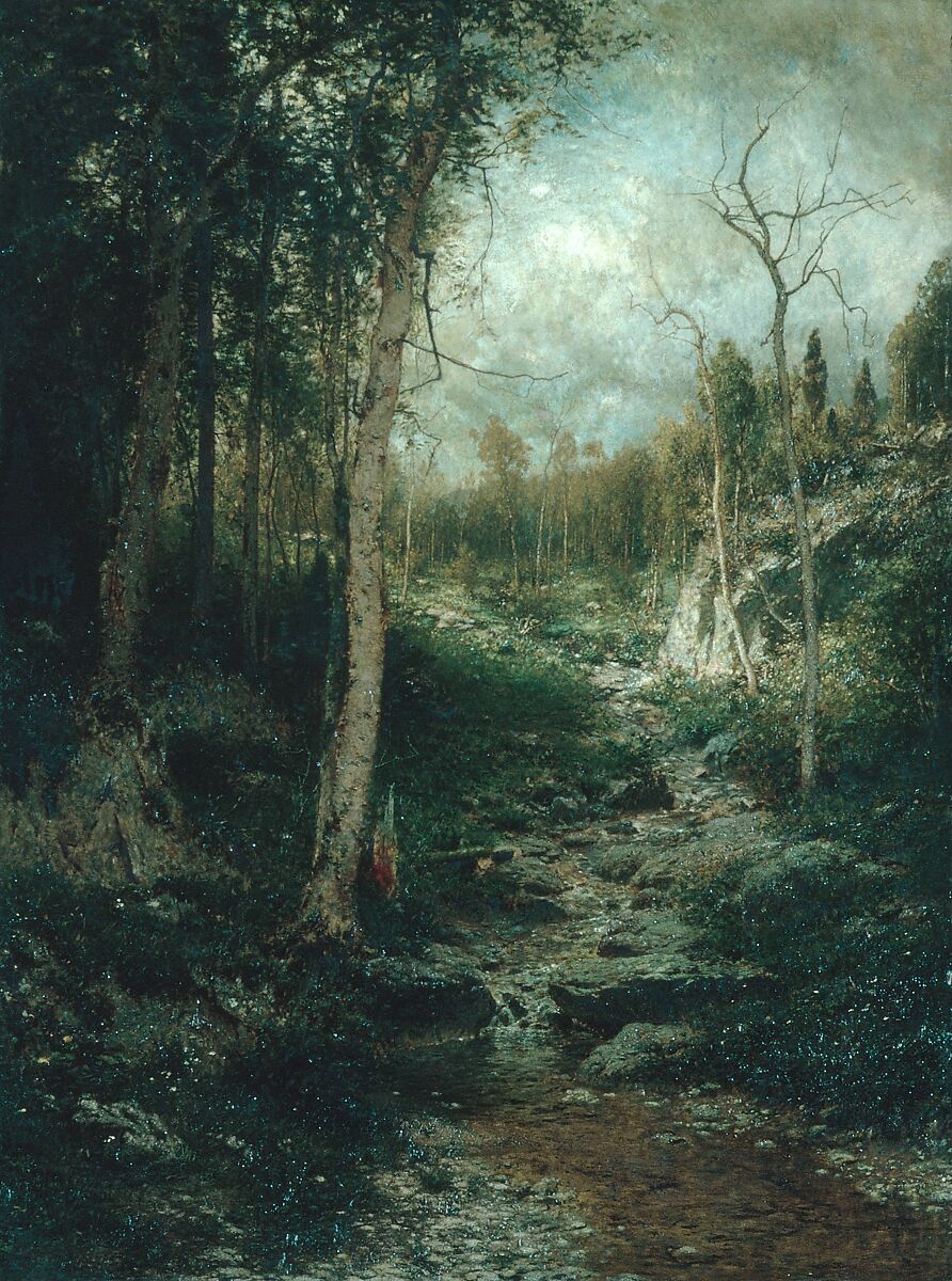 An Old Clearing, Alexander H. Wyant (1836–1892), Oil on canvas, American 