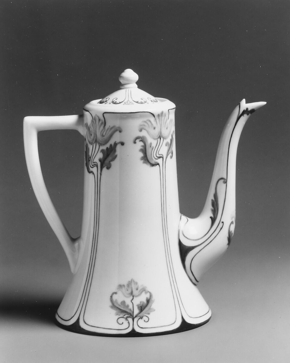 Coffeepot, Manufactured by Lenox, Incorporated (American, Trenton, New Jersey, established 1889), White bone porcelain, American
