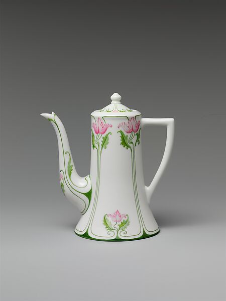 Coffeepot, Manufactured by Lenox, Incorporated (American, Trenton, New Jersey, established 1889), White bone porcelain, American 