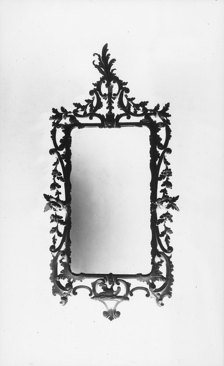 Looking Glass, John Elliott Sr. (1713–1791), Painted white pine, northern white cedar; mirror glass, American