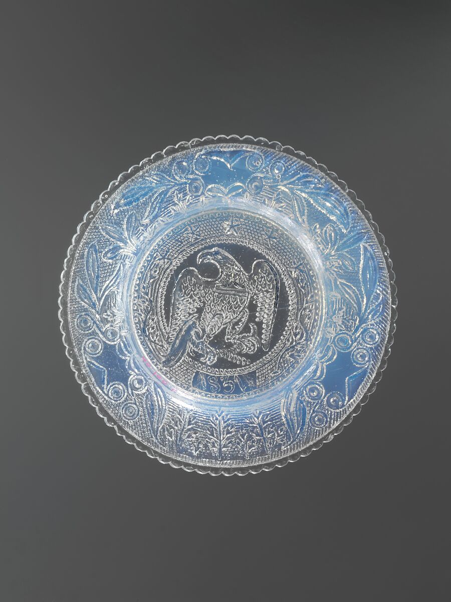 Cup plate, Pressed glass, American 