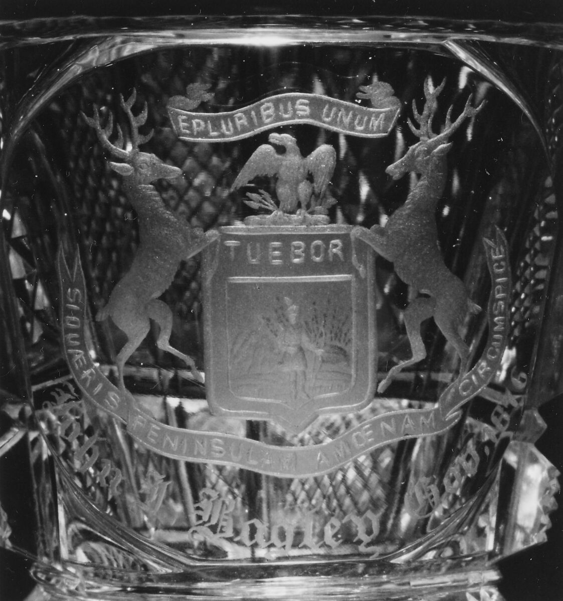 Wineglass, Dorflinger Glass Works (1865–1881), Blown, cut, and engraved glass, American