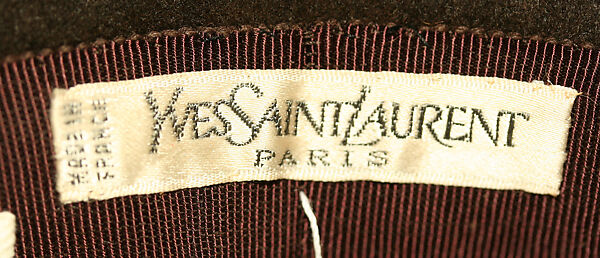 Hat, Yves Saint Laurent (French, founded 1961), wool, silk, French
