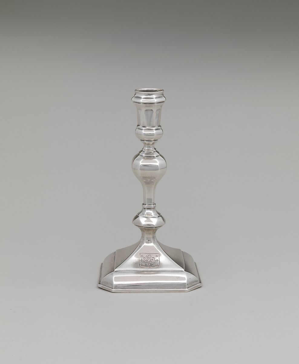 Candlestick, Edward Winslow (1669–1753), Silver, American