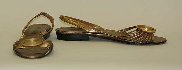 Shoes, Yves Saint Laurent (French, founded 1961), a,b) leather, metal, French 