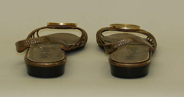 Shoes, Yves Saint Laurent (French, founded 1961), a,b) leather, metal, French